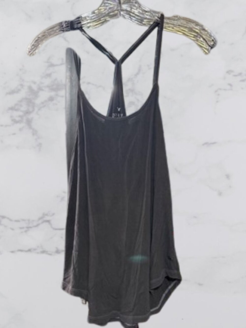 American Eagle Soft & Sexy Gray Strappy Women's Tank Top Size S